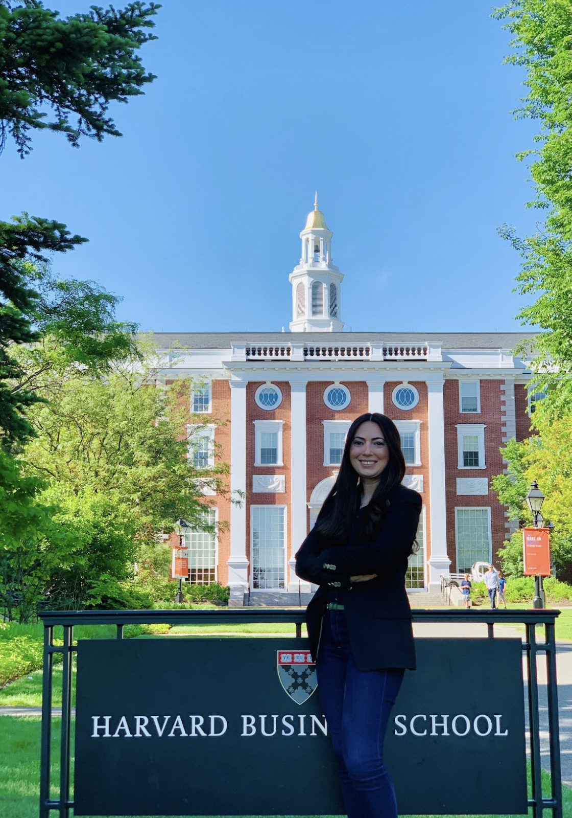 Melike Abacioglu Gunes visiting Harvard Business School campus for her reunion. 